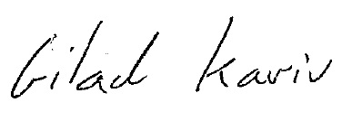 Gilad Signature English